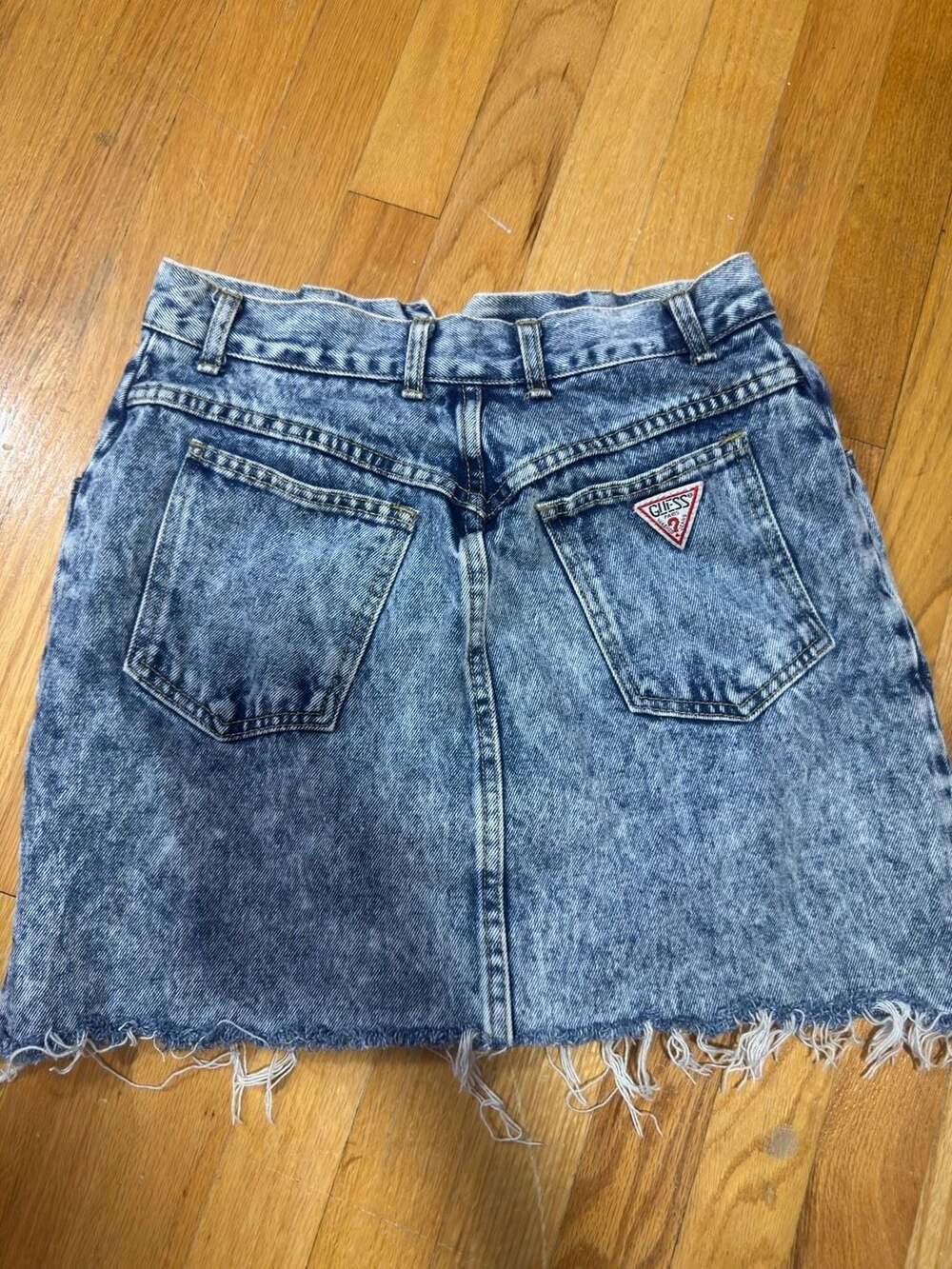 Vintage Georges Marciano for Guess Acid Wash Denim Mini Skirt